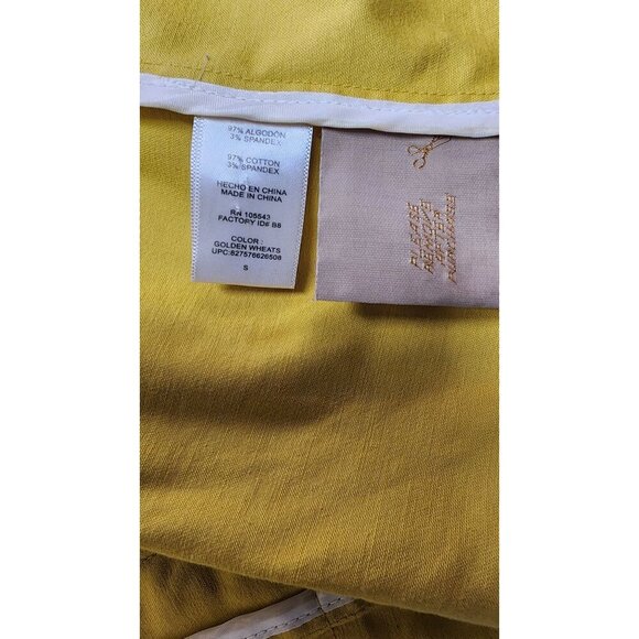 Yellow Double-Breasted Womens Trench Coat With Black Buttons & Pockets - Picture 11 of 16